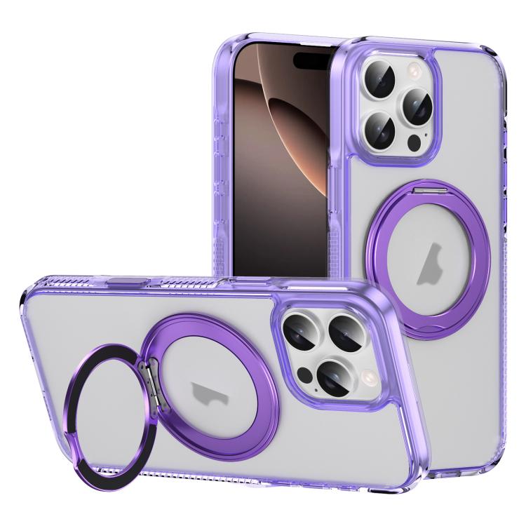 Translucent Frosted MagSafe Holder Phone Case with AI Button, For iPhone 16 Pro Max, For iPhone 16 Pro, For iPhone 16 Plus, For iPhone 16