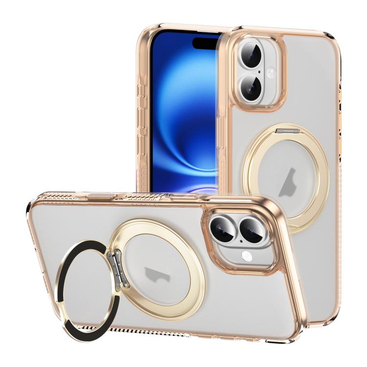 Translucent Frosted MagSafe Holder Phone Case with AI Button, For iPhone 16 Pro Max, For iPhone 16 Pro, For iPhone 16 Plus, For iPhone 16