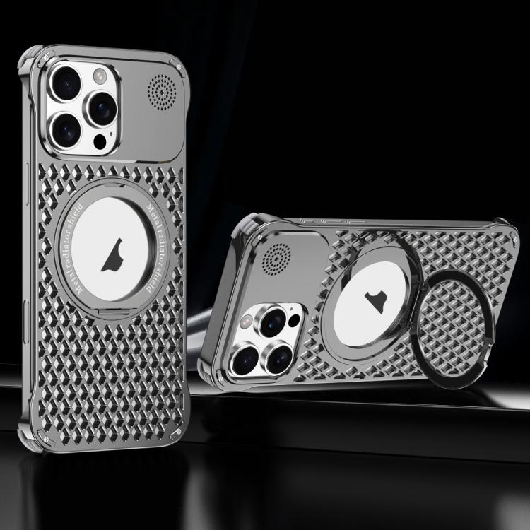R-JUST RJ-64 Aromatherapy Heat Dissipation MagSafe Phone Case with Stand, For iPhone 14 Pro Max