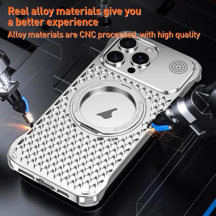 R-JUST RJ-64 Aromatherapy Heat Dissipation MagSafe Phone Case with Stand, For iPhone 14 Pro Max