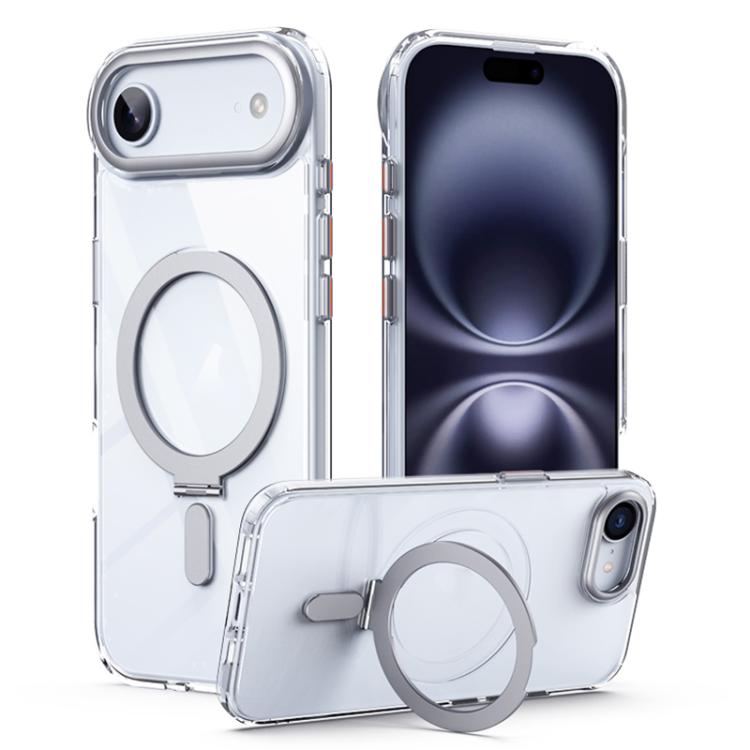 Airbag MagSafe Shockproof Frosted Phone Case with Fold Holder, For iPhone 17 Pro Max, For iPhone 17 Pro, For iPhone 17, For iPhone 17 Air, For iPhone 16e