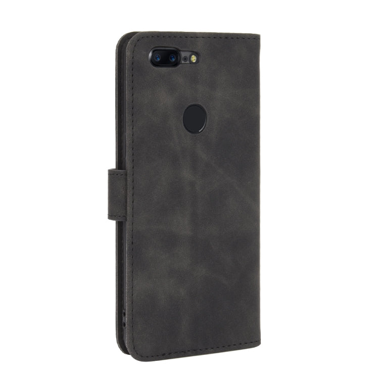 Solid Color Skin Feel Magnetic Buckle Horizontal Flip Calf Texture PU Leather Case with Holder & Card Slots & Wallet, For OnePlus 5T, For BlackBerry KEY2, For OnePlus 6, For BlackBerry Keyone