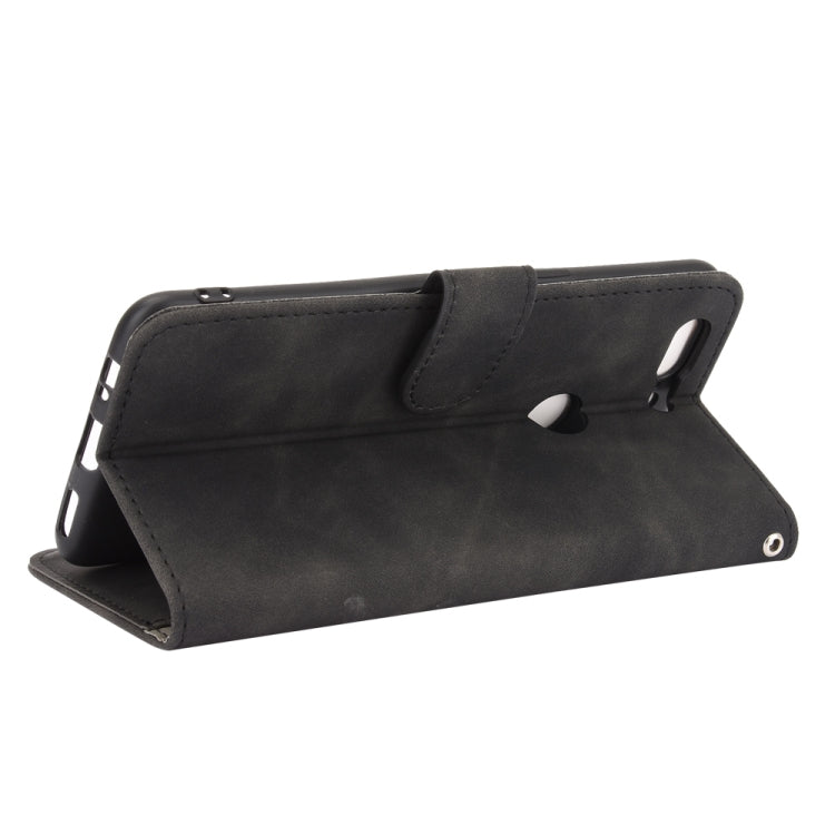Solid Color Skin Feel Magnetic Buckle Horizontal Flip Calf Texture PU Leather Case with Holder & Card Slots & Wallet, For OnePlus 5T, For BlackBerry KEY2, For OnePlus 6, For BlackBerry Keyone
