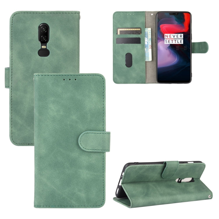 Solid Color Skin Feel Magnetic Buckle Horizontal Flip Calf Texture PU Leather Case with Holder & Card Slots & Wallet, For OnePlus 5T, For BlackBerry KEY2, For OnePlus 6, For BlackBerry Keyone