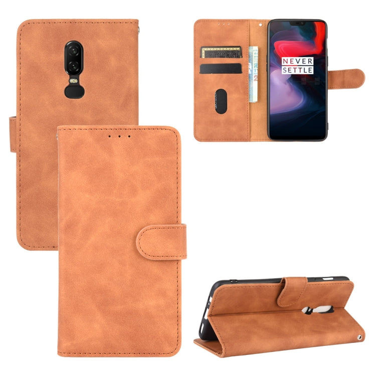 Solid Color Skin Feel Magnetic Buckle Horizontal Flip Calf Texture PU Leather Case with Holder & Card Slots & Wallet, For OnePlus 5T, For BlackBerry KEY2, For OnePlus 6, For BlackBerry Keyone