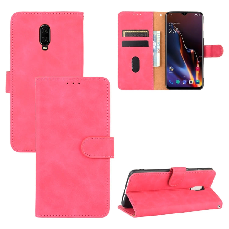 Solid Color Skin Feel Magnetic Buckle Horizontal Flip Calf Texture PU Leather Case with Holder & Card Slots & Wallet, For OnePlus 6T, For OnePlus 7, For BlackBerry Priv, For OnePlus 7 Pro