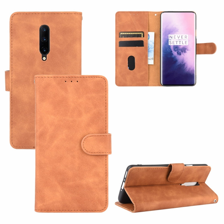Solid Color Skin Feel Magnetic Buckle Horizontal Flip Calf Texture PU Leather Case with Holder & Card Slots & Wallet, For OnePlus 6T, For OnePlus 7, For BlackBerry Priv, For OnePlus 7 Pro