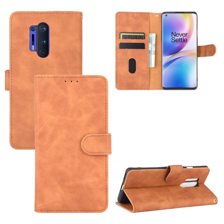 Solid Color Skin Feel Magnetic Buckle Horizontal Flip Calf Texture PU Leather Case with Holder & Card Slots & Wallet, For OnePlus Nord, For OnePlus 8, For OnePlus 5, For OnePlus 8 Pro