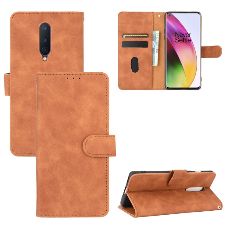 Solid Color Skin Feel Magnetic Buckle Horizontal Flip Calf Texture PU Leather Case with Holder & Card Slots & Wallet, For OnePlus Nord, For OnePlus 8, For OnePlus 5, For OnePlus 8 Pro