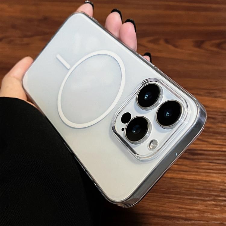 Clear Color PC Thin Circle MagSafe Phone Case, For iPhone 13 Pro, For iPhone 12 / 12 Pro, For iPhone 12 Pro Max