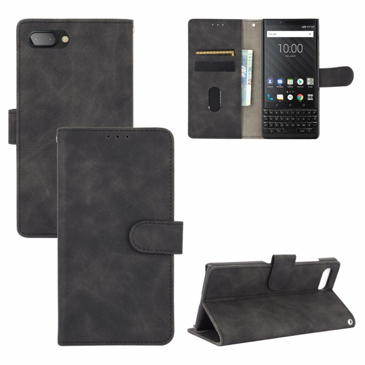 Solid Color Skin Feel Magnetic Buckle Horizontal Flip Calf Texture PU Leather Case with Holder & Card Slots & Wallet, For OnePlus 5T, For BlackBerry KEY2, For OnePlus 6, For BlackBerry Keyone