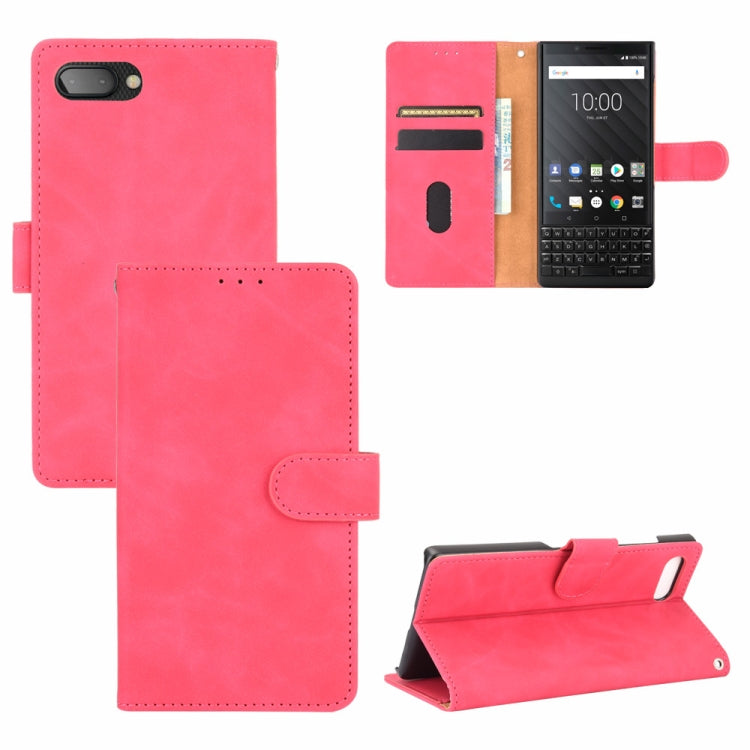 Solid Color Skin Feel Magnetic Buckle Horizontal Flip Calf Texture PU Leather Case with Holder & Card Slots & Wallet, For OnePlus 5T, For BlackBerry KEY2, For OnePlus 6, For BlackBerry Keyone
