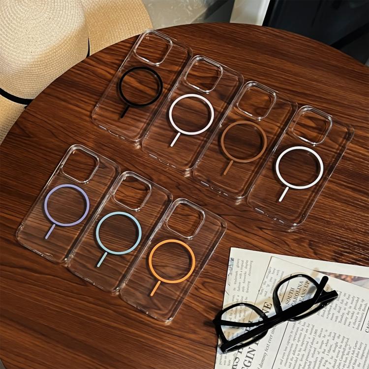 Clear Color PC Thin Circle MagSafe Phone Case, For iPhone 13 Pro, For iPhone 12 / 12 Pro, For iPhone 12 Pro Max