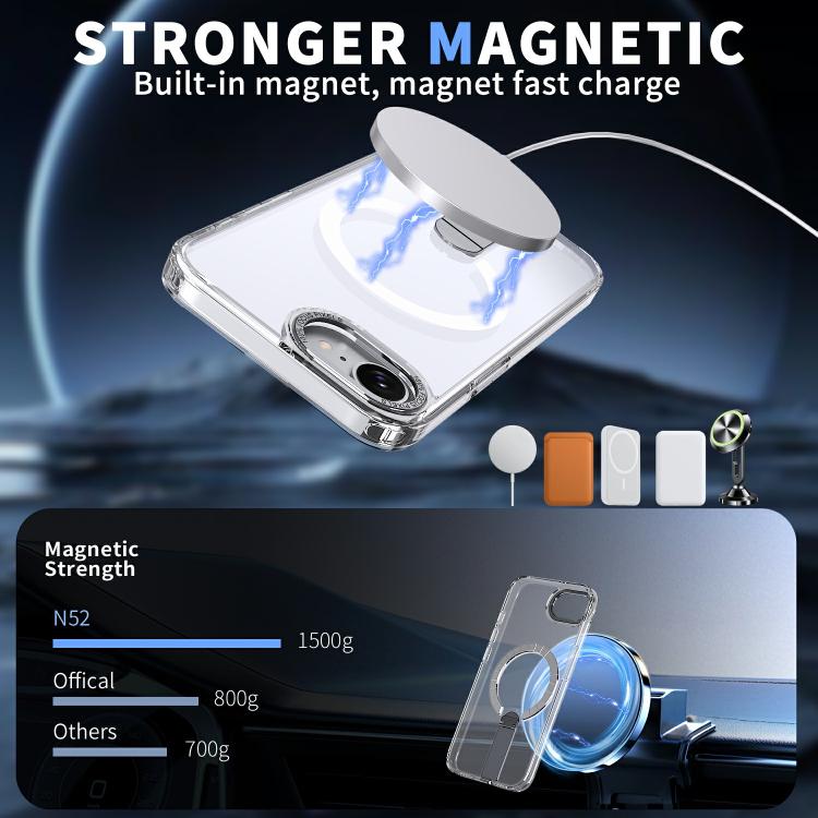 Star Shine Series TPU + PC MagSafe Phone Case with Fold Holder