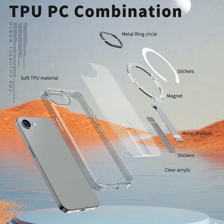 Star Shine Series TPU + PC MagSafe Phone Case with Fold Holder