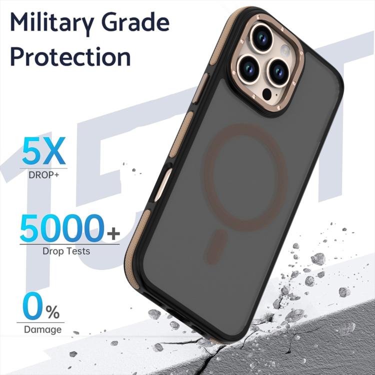 Dual-Color Skin Feel MagSafe Phone Case, For iPhone 16 Pro Max, For iPhone 16 Pro