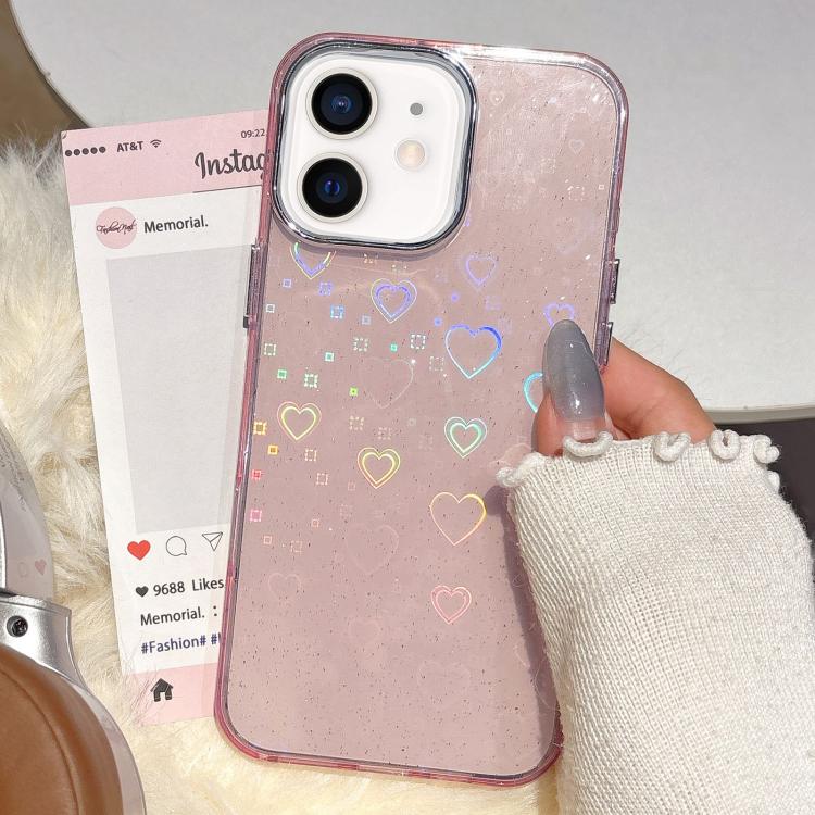 3D Heart IMD Hybrid TPU Phone Case, For iPhone 13 Pro, For iPhone 12 / 12 Pro, For iPhone 12 Pro Max, For iPhone 11 Pro Max