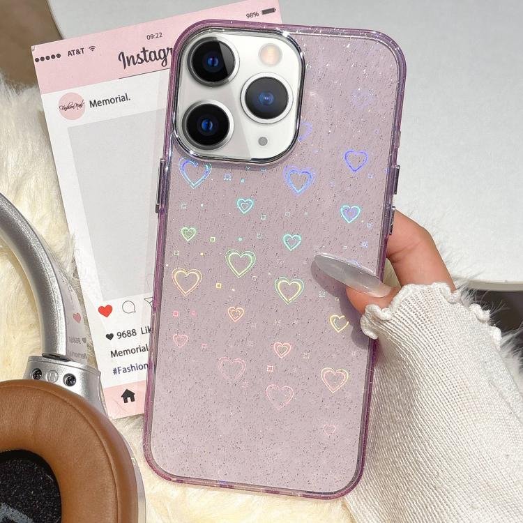 3D Heart IMD Hybrid TPU Phone Case, For iPhone 13 Pro, For iPhone 12 / 12 Pro, For iPhone 12 Pro Max, For iPhone 11 Pro Max