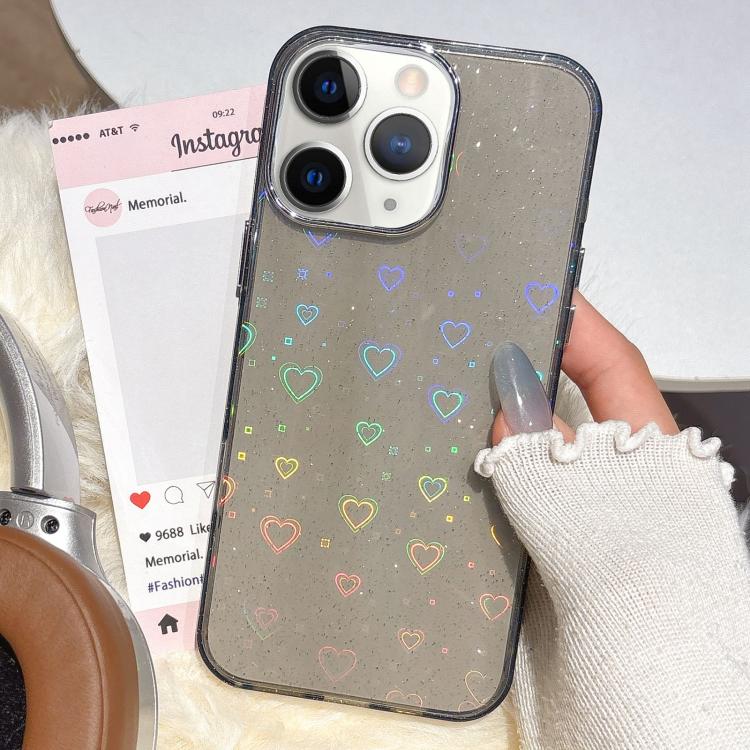 3D Heart IMD Hybrid TPU Phone Case, For iPhone 13 Pro, For iPhone 12 / 12 Pro, For iPhone 12 Pro Max, For iPhone 11 Pro Max