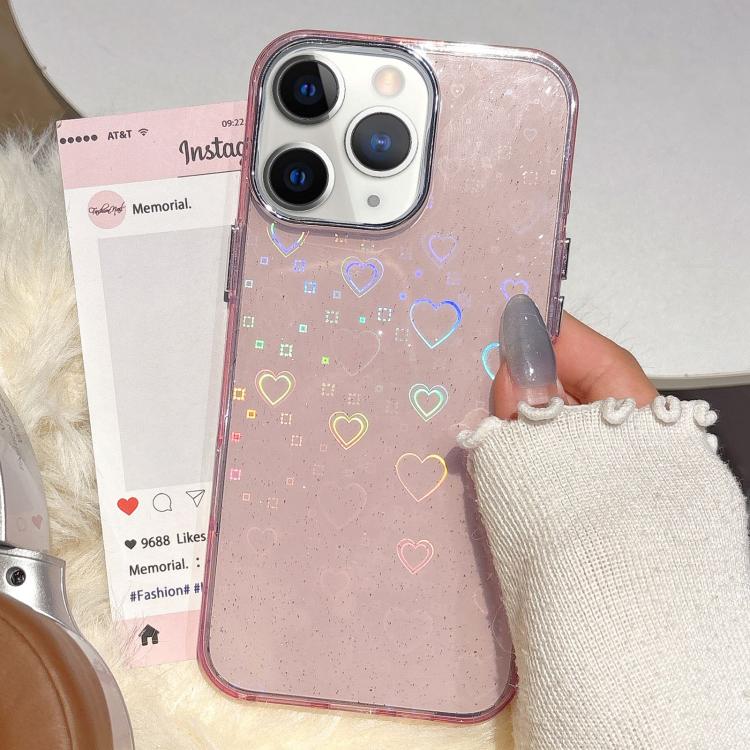 3D Heart IMD Hybrid TPU Phone Case, For iPhone 13 Pro, For iPhone 12 / 12 Pro, For iPhone 12 Pro Max, For iPhone 11 Pro Max