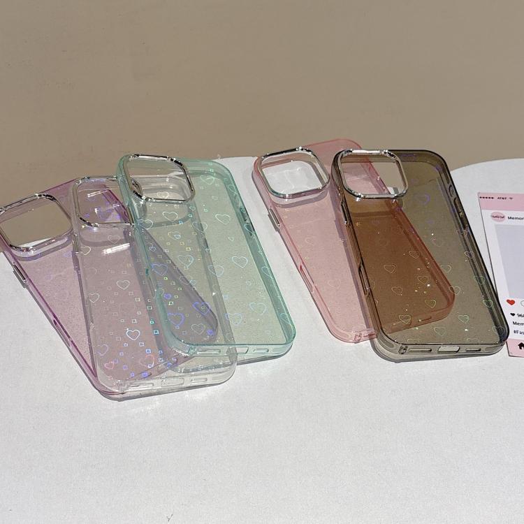 3D Heart IMD Hybrid TPU Phone Case, For iPhone 15 Pro Max, For iPhone 15 Pro, For iPhone 15 Plus / 14 Plus, For iPhone 15