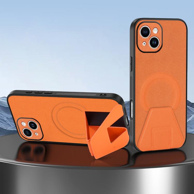 Sheepskin Texture MagSafe Magnetic Invisible Holder Integrated Phone Case, For iPhone 13 Pro, For iPhone 13, For iPhone 12, For iPhone 12 Pro Max, For iPhone 12 Pro