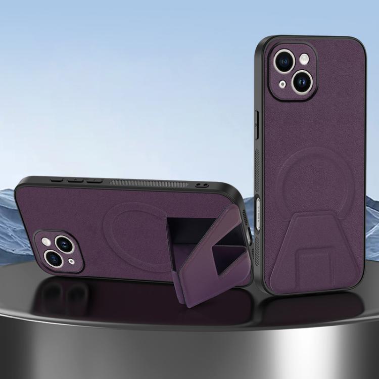 Sheepskin Texture MagSafe Magnetic Invisible Holder Integrated Phone Case, For iPhone 13 Pro, For iPhone 13, For iPhone 12, For iPhone 12 Pro Max, For iPhone 12 Pro