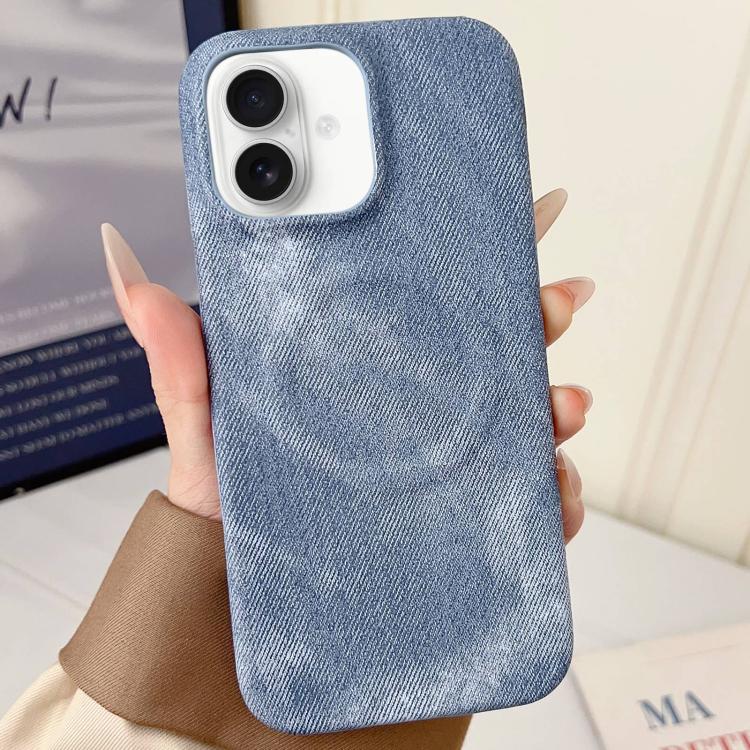 Denim MagSafe Magnetic PC + PU Phone Case, For iPhone 16 Plus, For iPhone 16, For iPhone 15 Pro Max, For iPhone 15 Pro, For iPhone 15 Plus, For iPhone 15