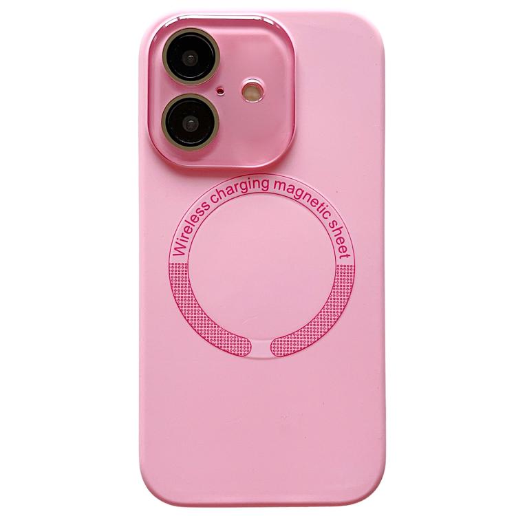 Small Window Acrylic Glass Lens MagSafe Silicone Phone Case, For iPhone 16 Plus, For iPhone 16