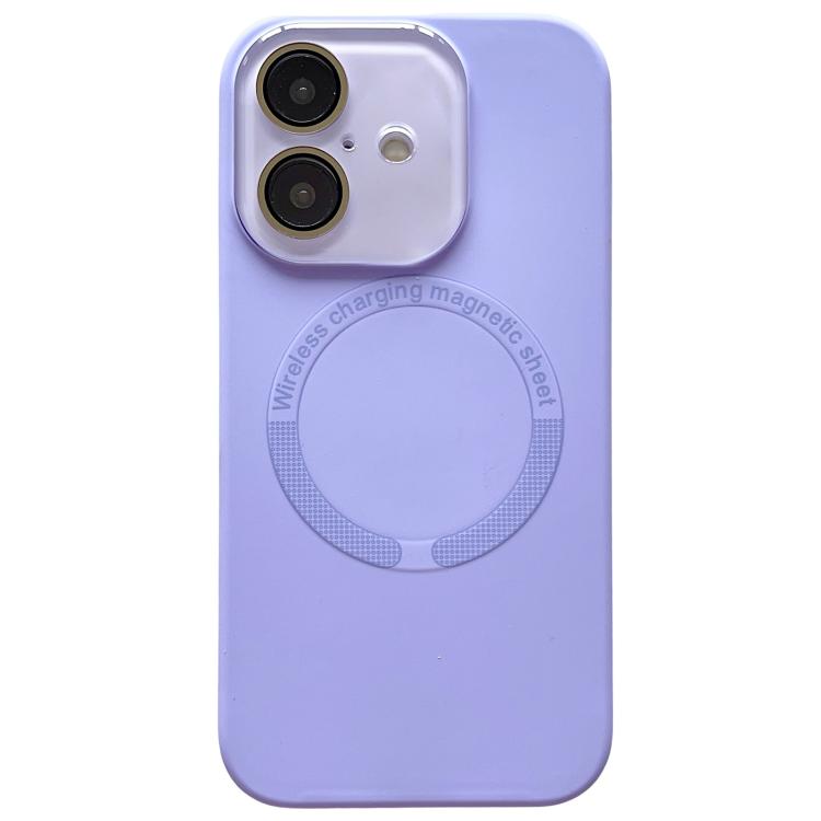 Small Window Acrylic Glass Lens MagSafe Silicone Phone Case, For iPhone 16 Plus, For iPhone 16