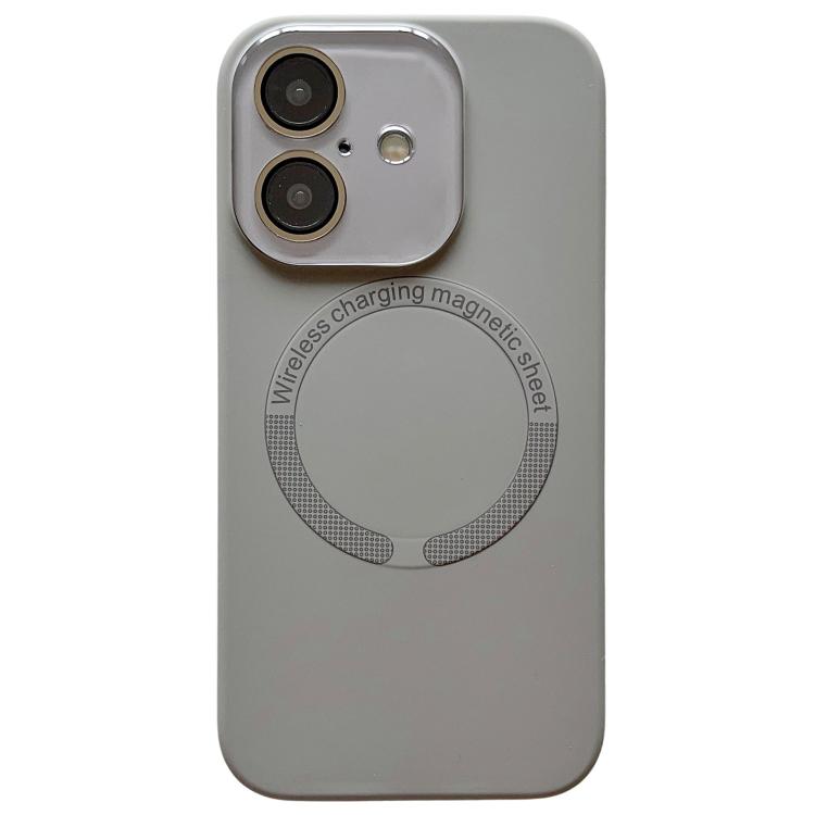 Small Window Acrylic Glass Lens MagSafe Silicone Phone Case, For iPhone 16 Plus, For iPhone 16