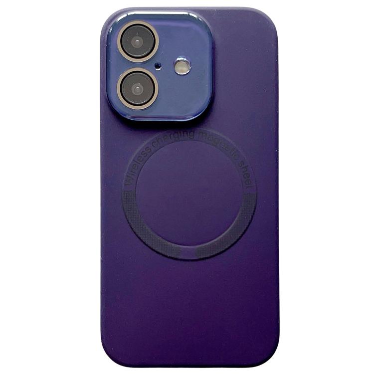 Small Window Acrylic Glass Lens MagSafe Silicone Phone Case, For iPhone 16 Plus, For iPhone 16