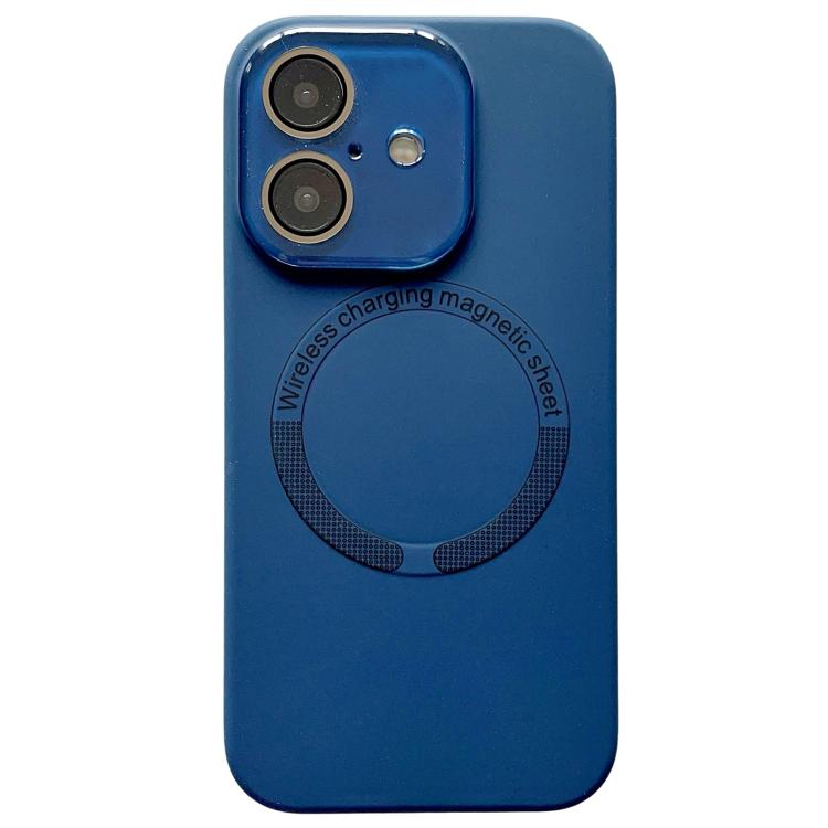 Small Window Acrylic Glass Lens MagSafe Silicone Phone Case, For iPhone 16 Plus, For iPhone 16