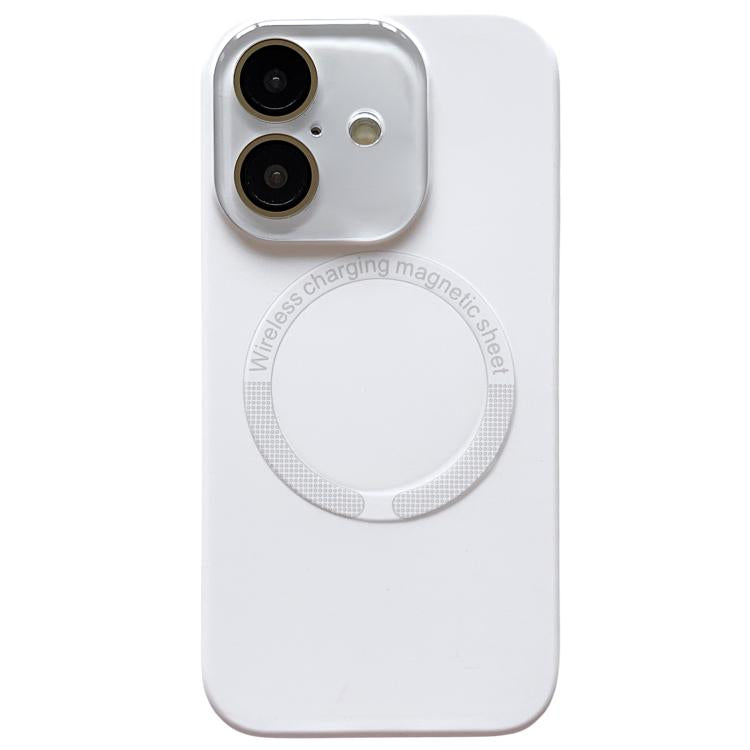 Small Window Acrylic Glass Lens MagSafe Silicone Phone Case, For iPhone 16 Plus, For iPhone 16