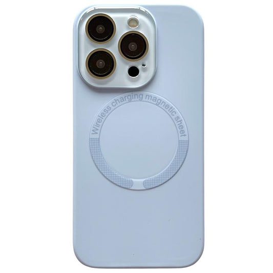 Small Window Acrylic Glass Lens MagSafe Silicone Phone Case, For iPhone 15 Pro Max, For iPhone 15 Pro