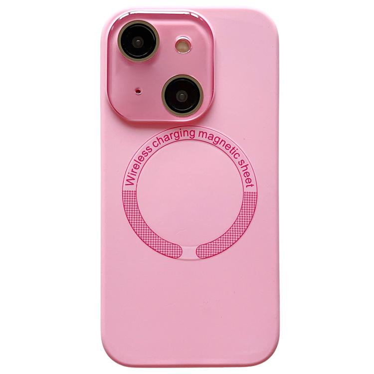 Small Window Acrylic Glass Lens MagSafe Silicone Phone Case, For iPhone 15 Plus, For iPhone 15
