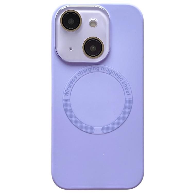 Small Window Acrylic Glass Lens MagSafe Silicone Phone Case, For iPhone 15 Plus, For iPhone 15
