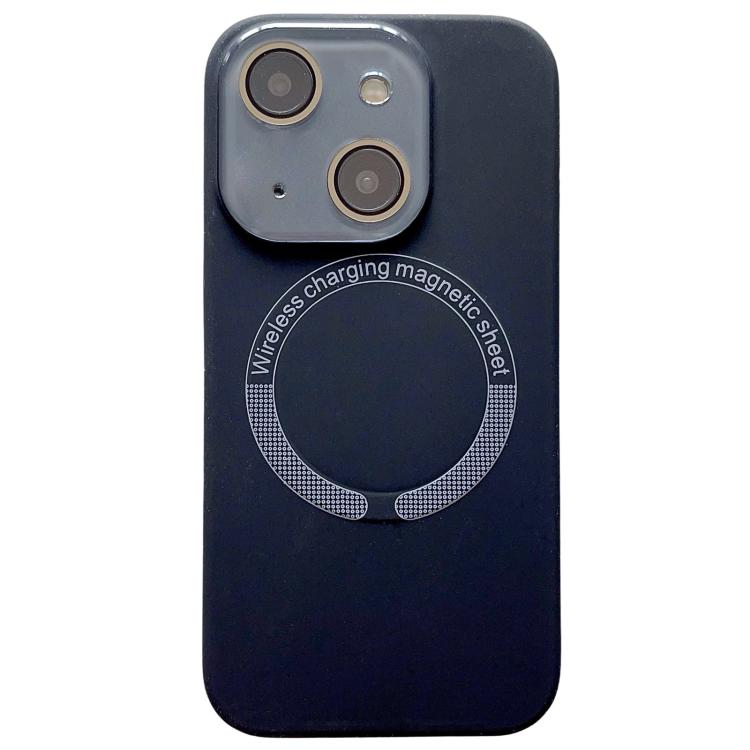 Small Window Acrylic Glass Lens MagSafe Silicone Phone Case, For iPhone 15 Plus, For iPhone 15