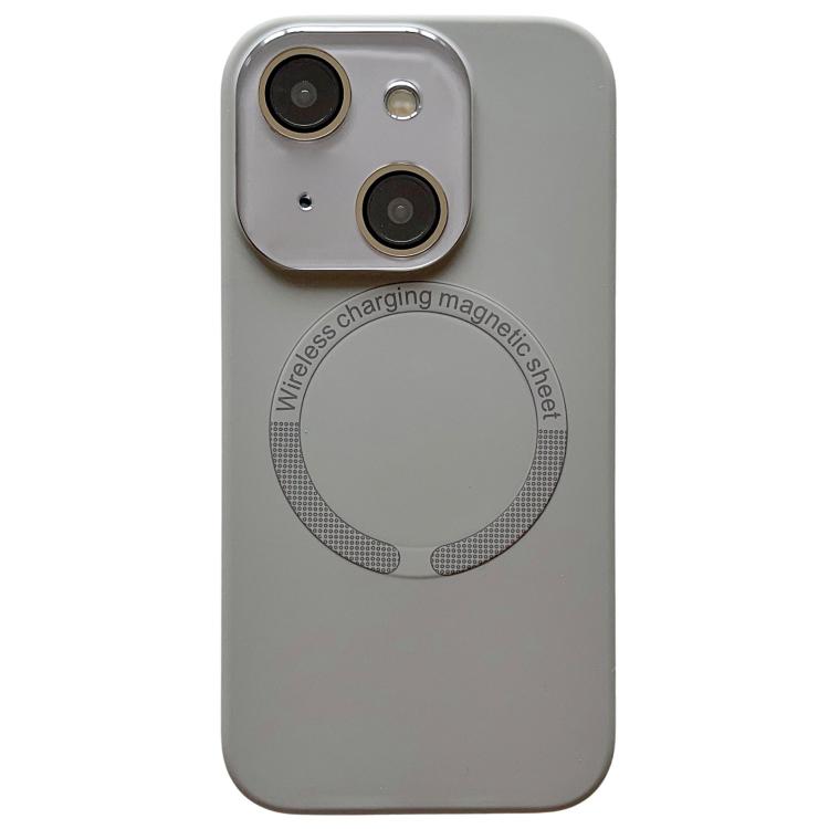 Small Window Acrylic Glass Lens MagSafe Silicone Phone Case, For iPhone 15 Plus, For iPhone 15