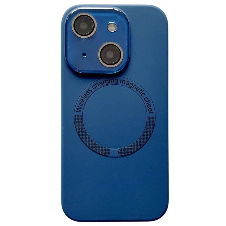 Small Window Acrylic Glass Lens MagSafe Silicone Phone Case, For iPhone 15 Plus, For iPhone 15