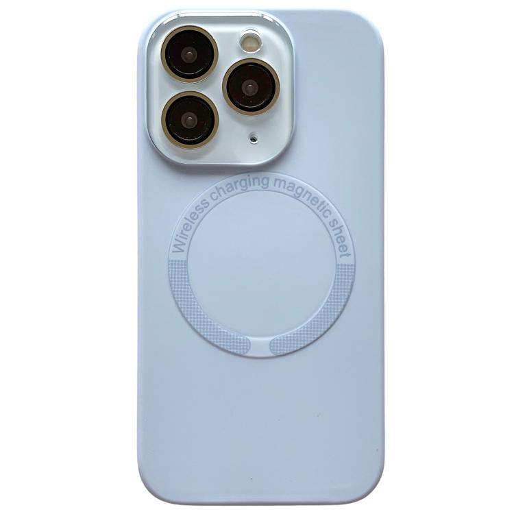 Small Window Acrylic Glass Lens MagSafe Silicone Phone Case, For iPhone 11 Pro