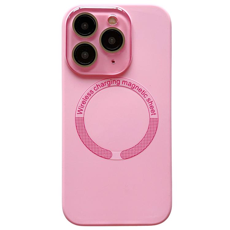 Small Window Acrylic Glass Lens MagSafe Silicone Phone Case, For iPhone 11 Pro