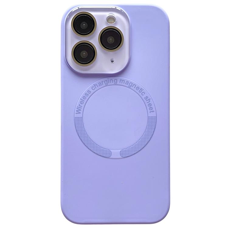 Small Window Acrylic Glass Lens MagSafe Silicone Phone Case, For iPhone 11 Pro