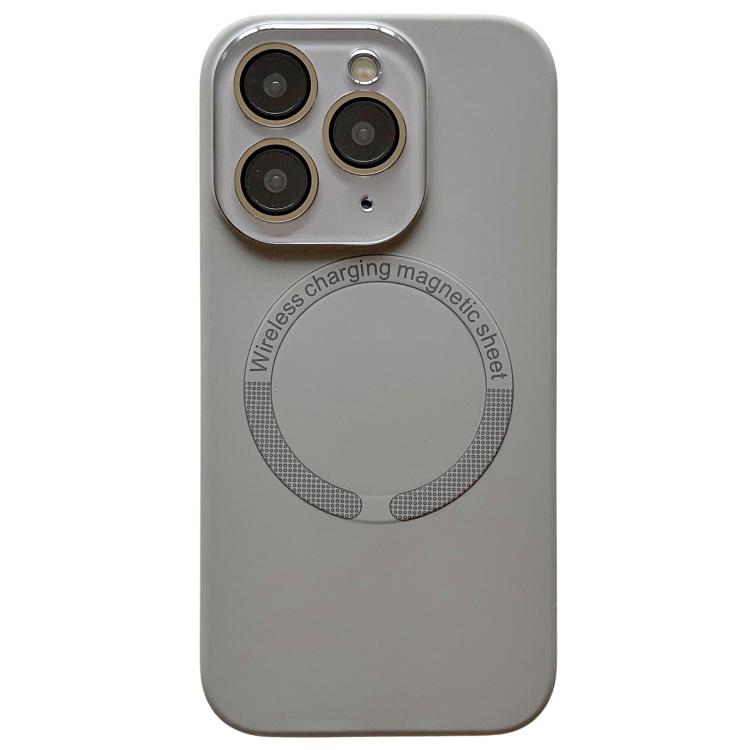 Small Window Acrylic Glass Lens MagSafe Silicone Phone Case, For iPhone 11 Pro