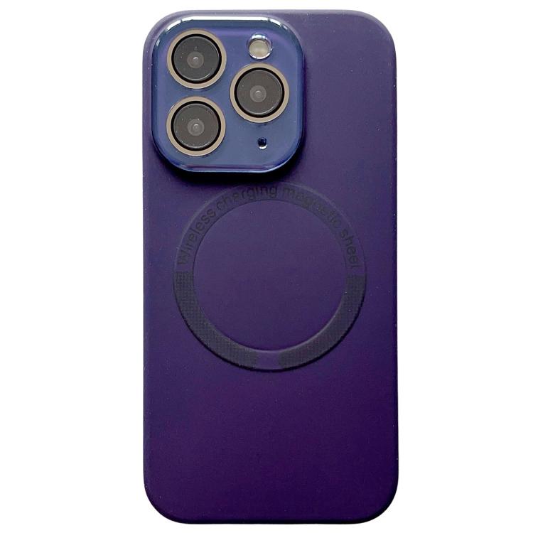 Small Window Acrylic Glass Lens MagSafe Silicone Phone Case, For iPhone 11 Pro