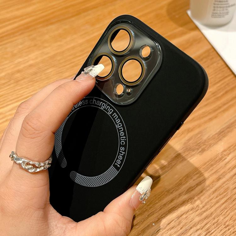 Small Window Acrylic Glass Lens MagSafe Silicone Phone Case, For iPhone 15 Plus, For iPhone 15