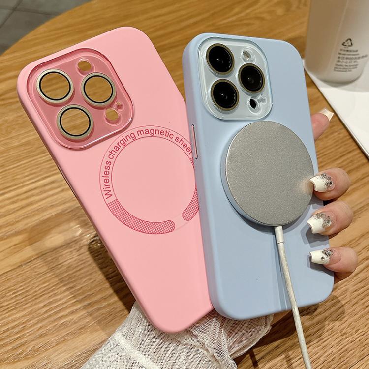 Small Window Acrylic Glass Lens MagSafe Silicone Phone Case, For iPhone 15 Plus, For iPhone 15