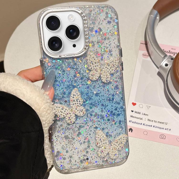 Butterflies Starry Sky Gradient IMD Phone Case, For iPhone 11 Pro