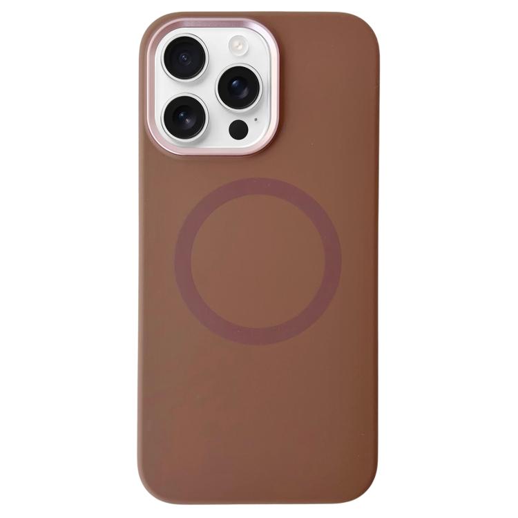 Metal Frame Liquid Silicone MagSafe Phone Case, For iPhone 15 Pro Max, For iPhone 15 Pro