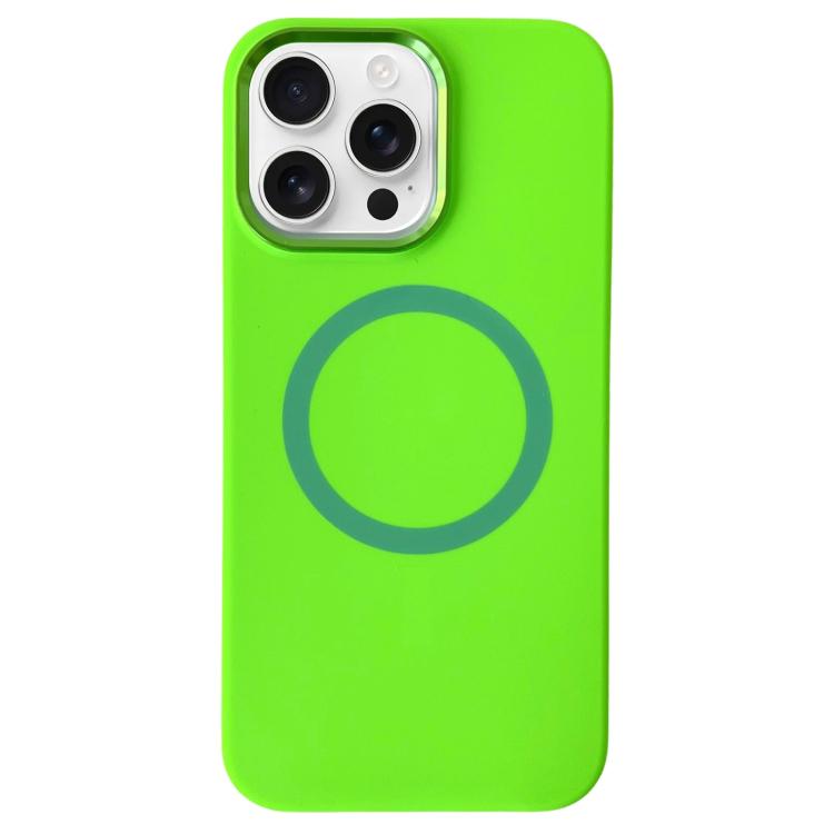 Metal Frame Liquid Silicone MagSafe Phone Case, For iPhone 13 Pro, For iPhone 12 Pro Max